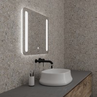 Зеркало Grossman Lara 100 x 80 см с подсветкой, сенсорный выключатель, гравировка, 1310080