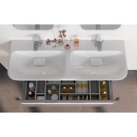 Раковина Geberit myDay 135430600, 130 см, сдвоенная, фарфор, белая