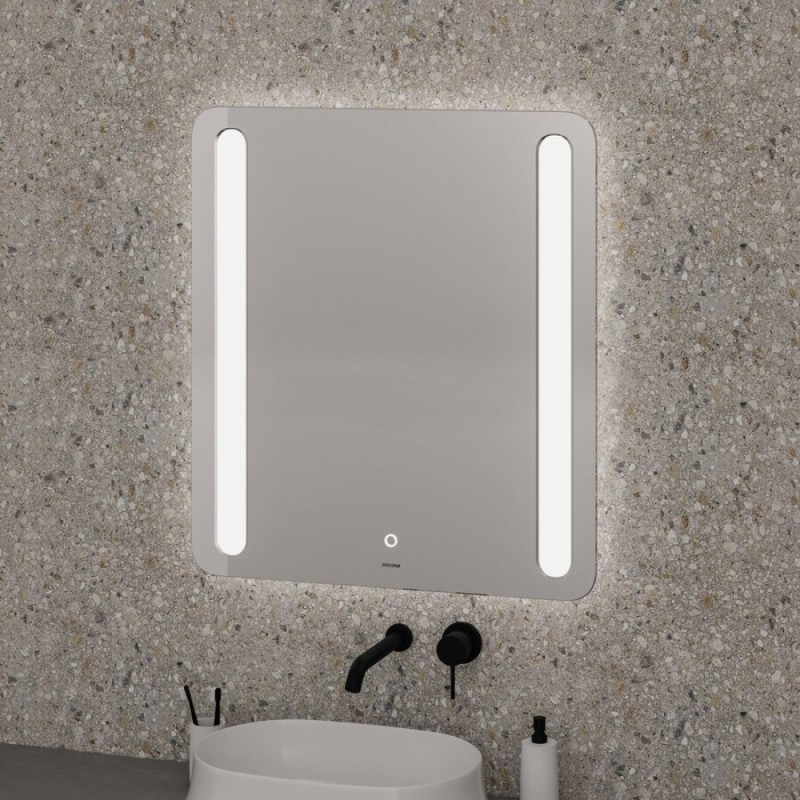 Зеркало Grossman Lara 60 x 80 см с подсветкой, сенсорный выключатель, гравировка, 136080