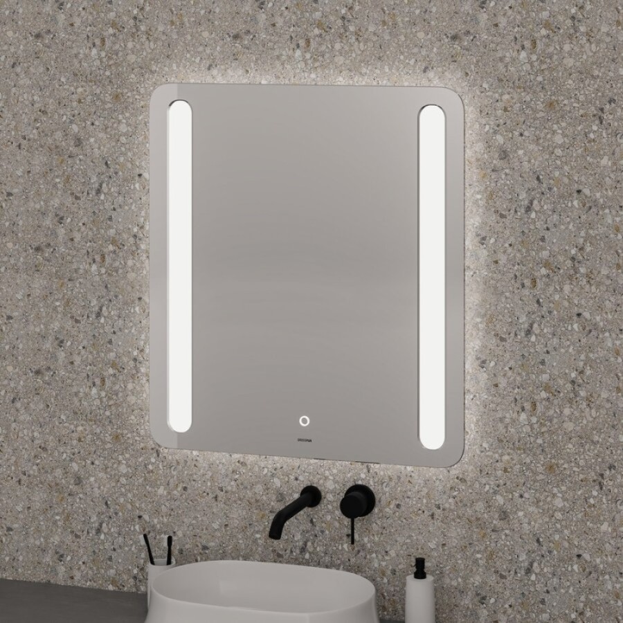 Зеркало Grossman Lara 60 x 80 см с подсветкой, сенсорный выключатель, гравировка, 136080
