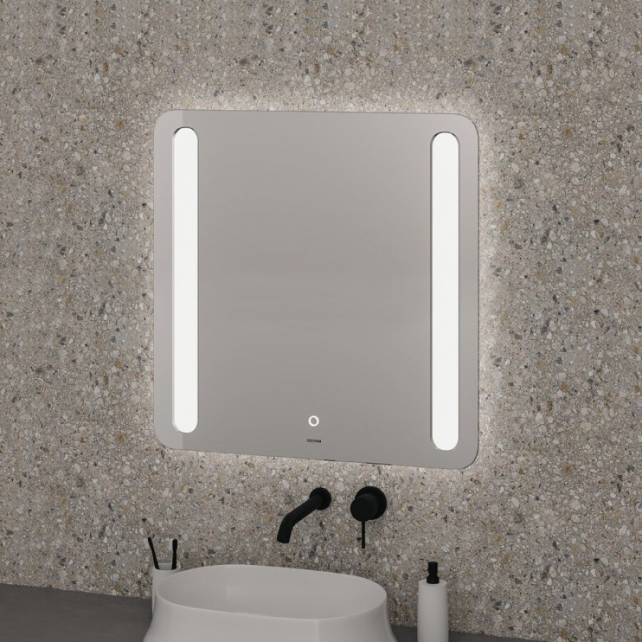 Зеркало Grossman Lara 70 x 70 см с подсветкой, сенсорный выключатель, гравировка, 137070