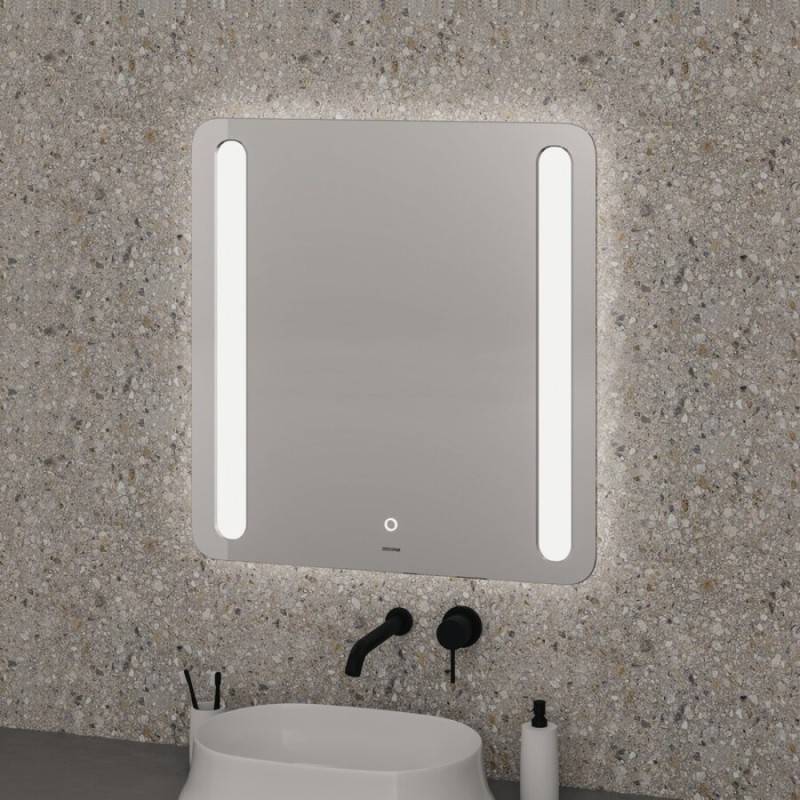 Зеркало Grossman Lara 70 x 80 см с подсветкой, сенсорный выключатель, гравировка, 137080