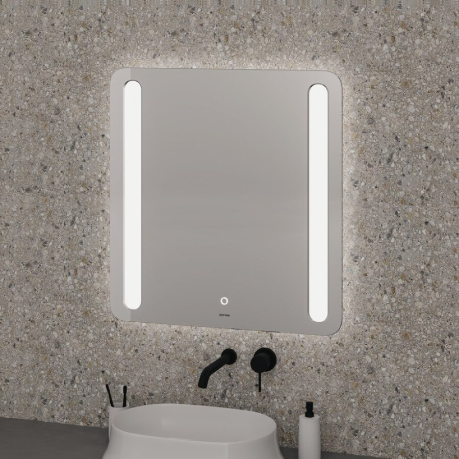 Зеркало Grossman Lara 70 x 80 см с подсветкой, сенсорный выключатель, гравировка, 137080