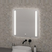 Зеркало Grossman Lara 80 x 80 см с подсветкой, сенсорный выключатель, гравировка, 138080