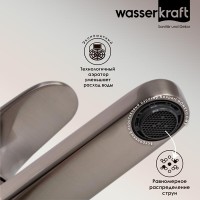 Смеситель для раковины WasserKRAFT Spree, никель, 1403