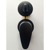 Душевая кабина Frank F400/1 Black 100 х 100 см, средний поддон, стекла прозрачные, профиль черный, 141009