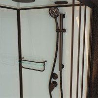 Душевая кабина Frank F400/1 Black 100 х 100 см, средний поддон, стекла прозрачные, профиль черный, 141009