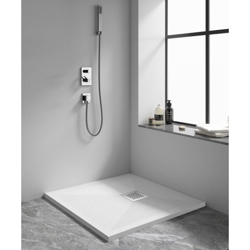 Душевой поддон RGW Stone Tray-W, 14152088-01-11, 80 x 80 см, квадратный, из искусственного камня, белый