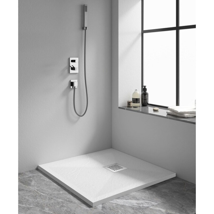 Душевой поддон RGW Stone Tray-W, 14152088-01-11, 80 x 80 см, квадратный, из искусственного камня, белый