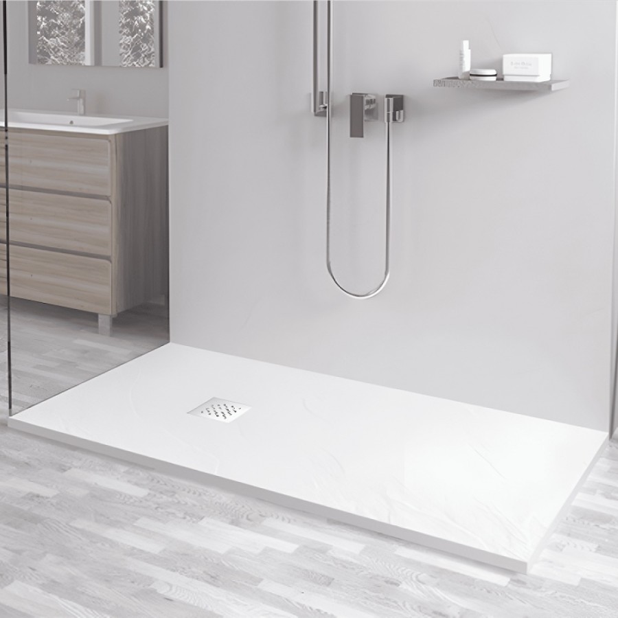 Душевой поддон RGW Stone Tray-W, 14152810-01-11, 80 x 100 см, прямоугольный, из искусственного камня, белый