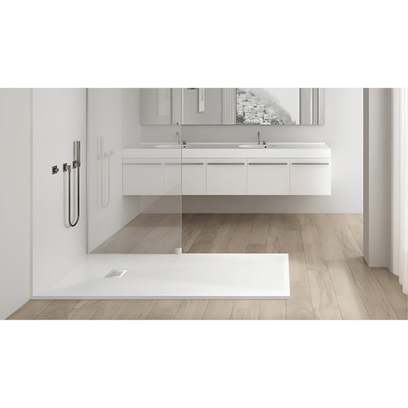 Душевой поддон RGW Stone Tray-W, 14152910-01-11, 90 x 100 см, прямоугольный, из искусственного камня, белый