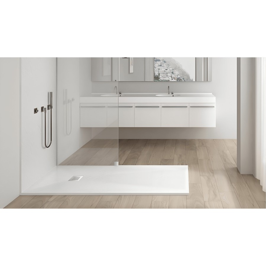 Душевой поддон RGW Stone Tray-W, 14152910-01-11, 90 x 100 см, прямоугольный, из искусственного камня, белый