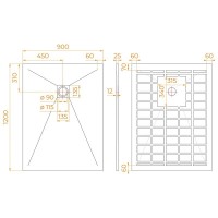 Душевой поддон RGW Stone Tray-G, 14152912-02-11, 90 x 120 см, прямоугольный, из искусственного камня, серый