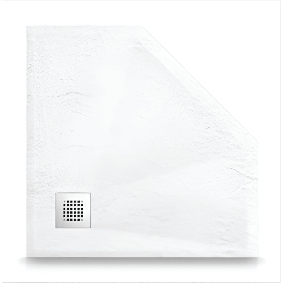 Душевой поддон RGW Stone Tray-W, 14155099-01-11, 90 x 90 см, трапеция, из искусственного камня, белый