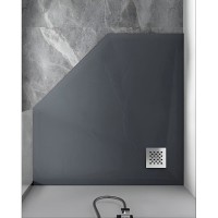 Душевой поддон RGW Stone Tray-G, 14155099-02-11, 90 x 90 см, трапеция, из искусственного камня, серый