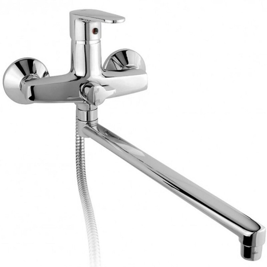 Смеситель Timo Supra 1415YCR chrome для ванны и душа с гарнитуром, хром