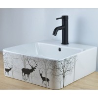 Смеситель для раковины Bronze de Luxe Scandi 1451B, черный матовый