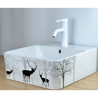 Смеситель для раковины Bronze de Luxe Scandi 1451W, белый глянцевый