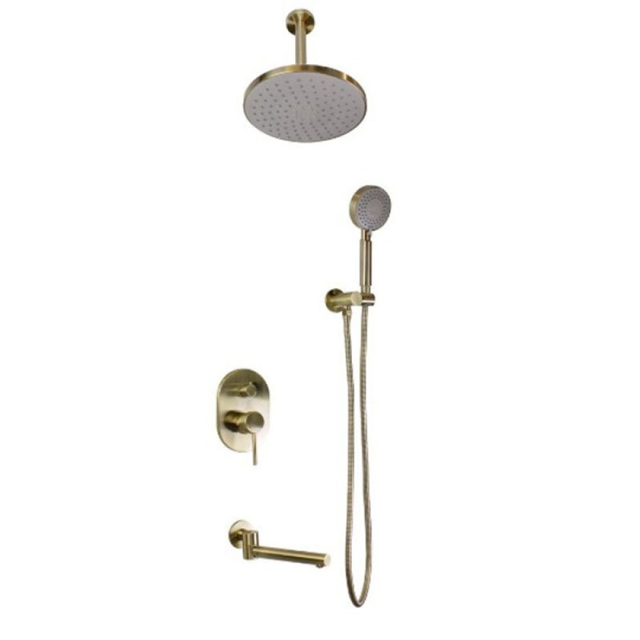 Душевая система Bronze De Luxe Scandi 14582/1BR, скрытый монтаж, с изливом, бронза