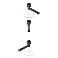 Душевая система Bronze De Luxe Scandi 14582-501B, с изливом, черный