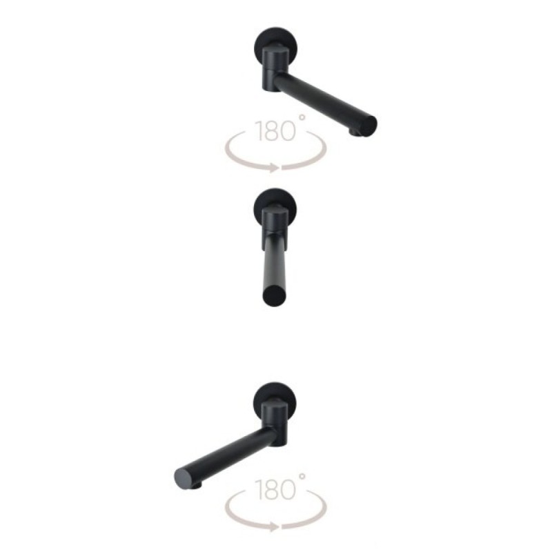 Душевая система Bronze De Luxe Scandi 14582-501B, с изливом, черный