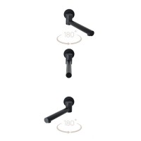 Душевая система Bronze De Luxe Scandi 14582B, скрытый монтаж, с изливом, черный матовый