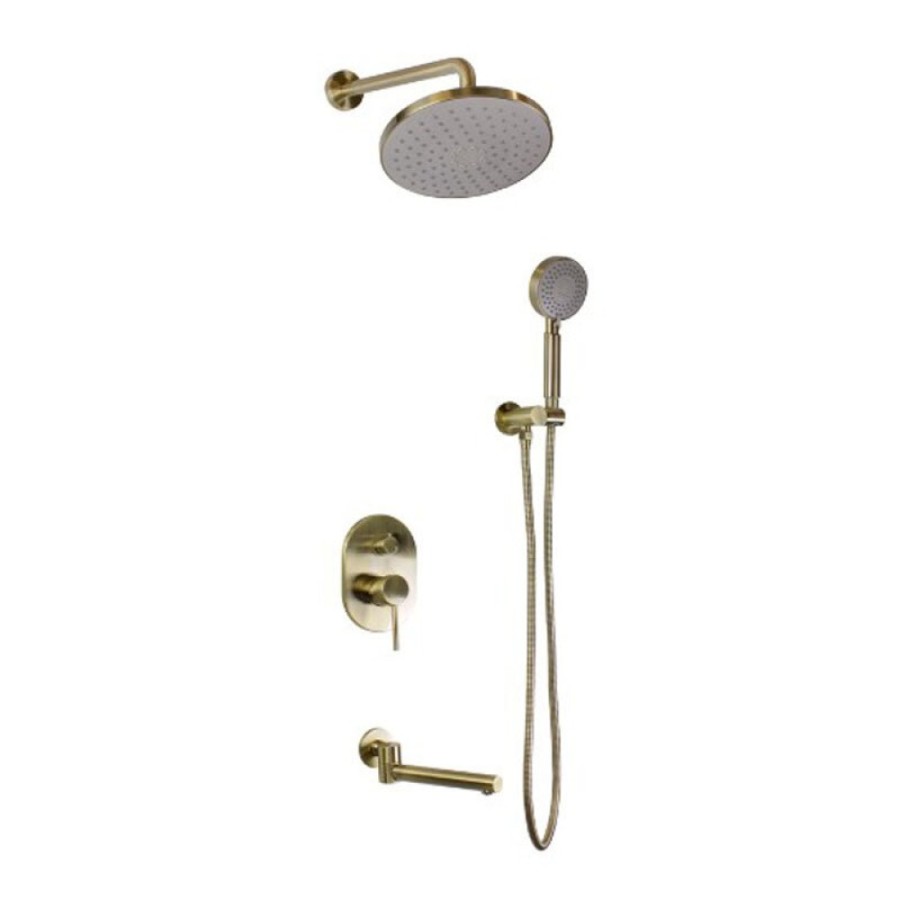 Душевая система Bronze De Luxe Scandi 14582BR, скрытый монтаж, с изливом, бронза