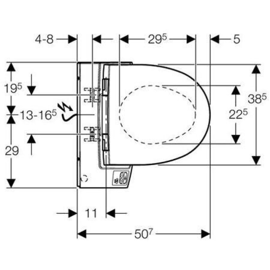 Электронная крышка-биде Geberit AquaClean 146.110.11.2 5000 plus