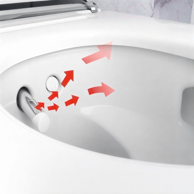 Электронный унитаз Geberit AquaClean Mera Classic 146.204.21.1 подвесной и крышка-биде, цвет глянцевый хром