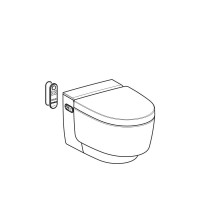 Электронный унитаз Geberit AquaClean Mera Classic 146.204.21.1 подвесной и крышка-биде, цвет глянцевый хром