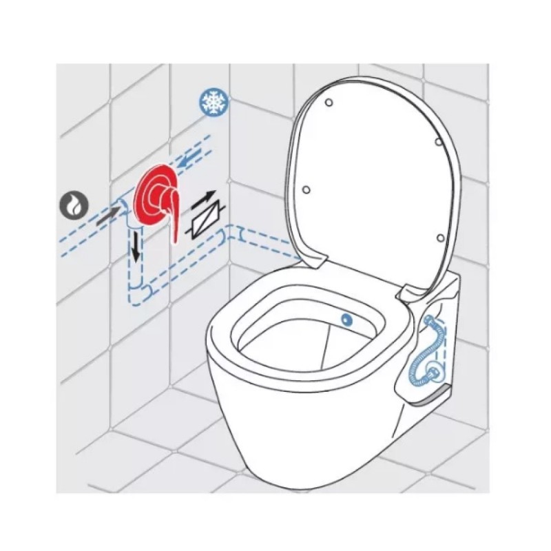 Электронный унитаз Geberit AquaClean Mera Classic 146.204.21.1 подвесной и крышка-биде, цвет глянцевый хром