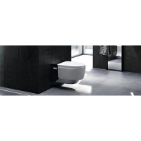 Электронный унитаз подвесной Geberit AquaClean mera comfort 146.214.21.1 с функцией биде и системой удаления запахов, цвет глянцевый хром