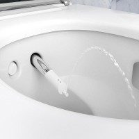 Электронный унитаз подвесной Geberit AquaClean mera comfort 146.214.21.1 с функцией биде и системой удаления запахов, цвет глянцевый хром