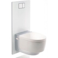 Электронный унитаз подвесной Geberit AquaClean mera comfort 146.214.21.1 с функцией биде и системой удаления запахов, цвет глянцевый хром