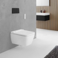 Подвесной унитаз-биде Geberit AquaClean Sela Square 146.250.01.1, смыв торнадо, белый