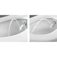 Подвесной унитаз-биде Geberit AquaClean Sela Square 146.250.21.1, смыв торнадо, белый, хром