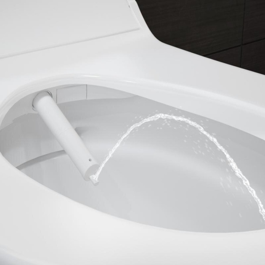 Электронная крышка-биде Geberit AquaClean Tuma Comfort 146.274.SI.1, белое стекло