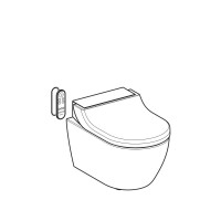 Электронный унитаз Geberit AquaClean Tuma Comfort 146.294.SI.1 с крышкой-биде, панель белое стекло
