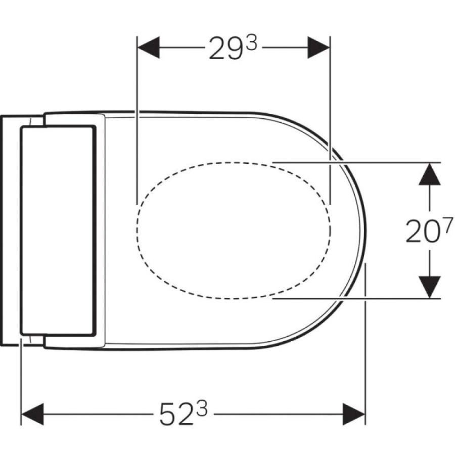 Электронный унитаз-биде Geberit AquaClean Tuma Comfort 146.310.SI.1 приставной, белый/стекло