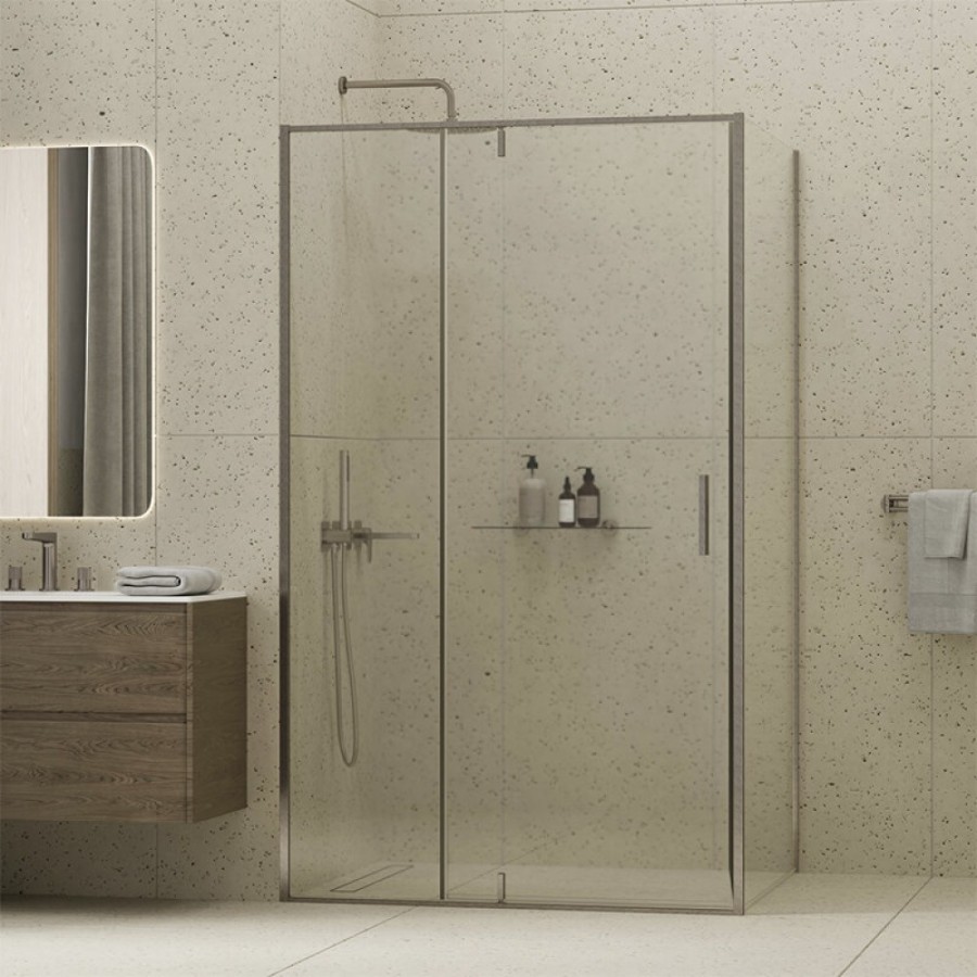 Душевой уголок WasserKRAFT Spree 14P10, 120 х 100 см, профиль никель, стекло прозрачное