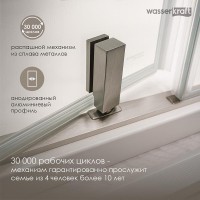 Душевой уголок WasserKRAFT Spree 14P17, 100 х 80 см, профиль никель, стекло прозрачное