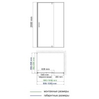 Душевой уголок WasserKRAFT Spree 14P22, 100 х 90 см, профиль никель, стекло прозрачное