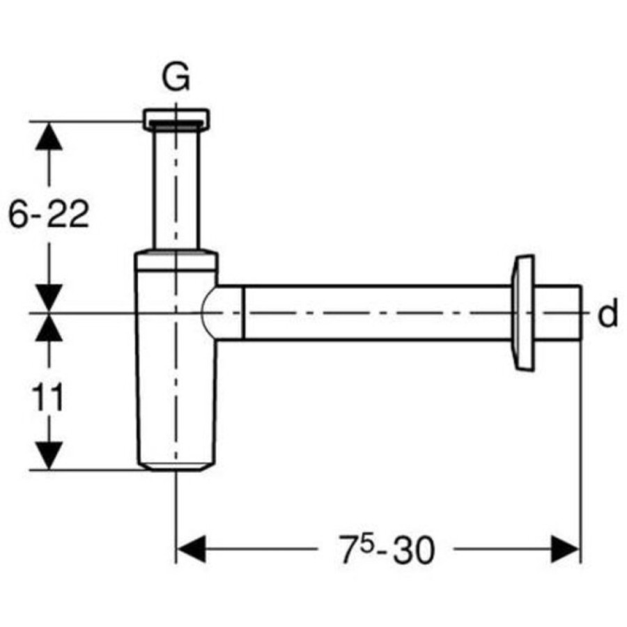 Сифон для раковины Geberit Uniflex 151.034.11.1, белый, Ø32