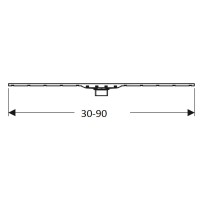 Решетка душевого канала Geberit CleanLine80 90х1см, без сифона, 154.440.QC.1