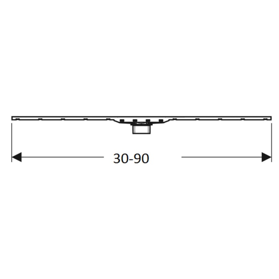 Решетка душевого канала Geberit CleanLine80 90х1см, без сифона, 154.440.QC.1