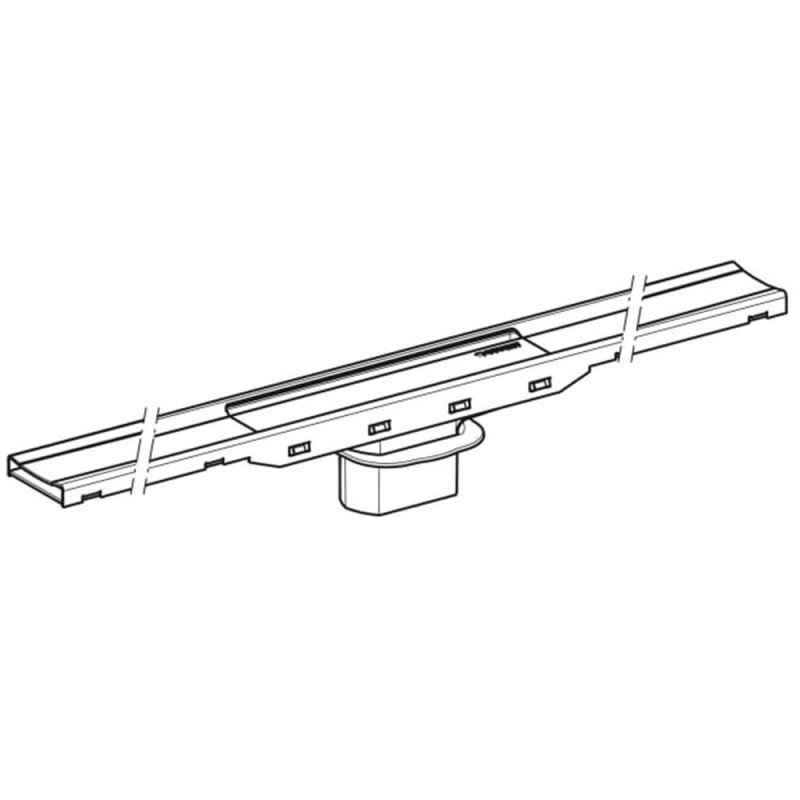 Решетка душевого канала Geberit CleanLine80 90х1см, без сифона, 154.440.QC.1