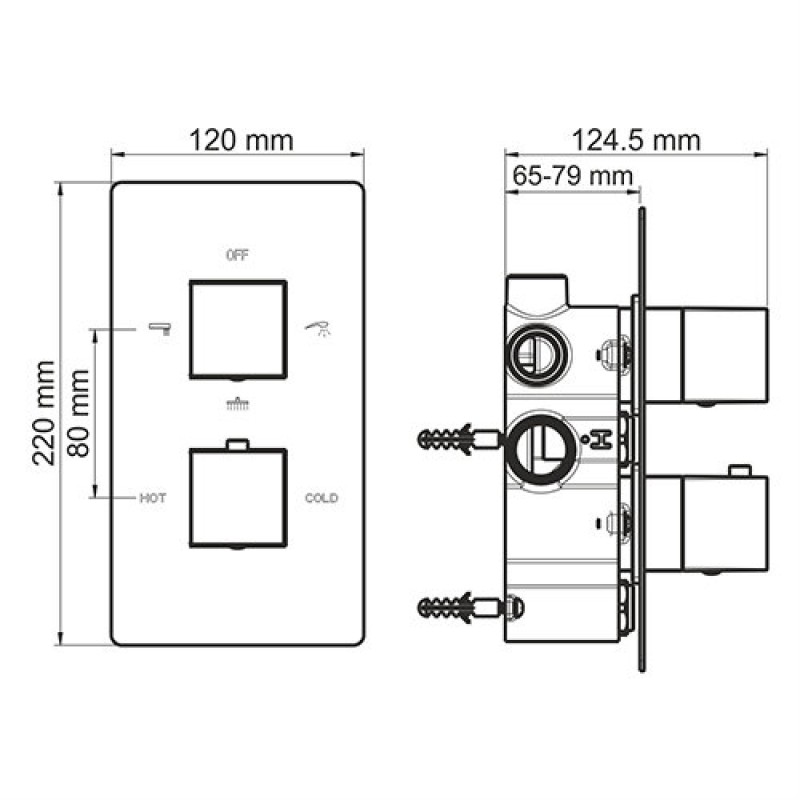 Смеситель WasserKRAFT АIme 1544 Thermo, термостатический, для ванны и душа, хром