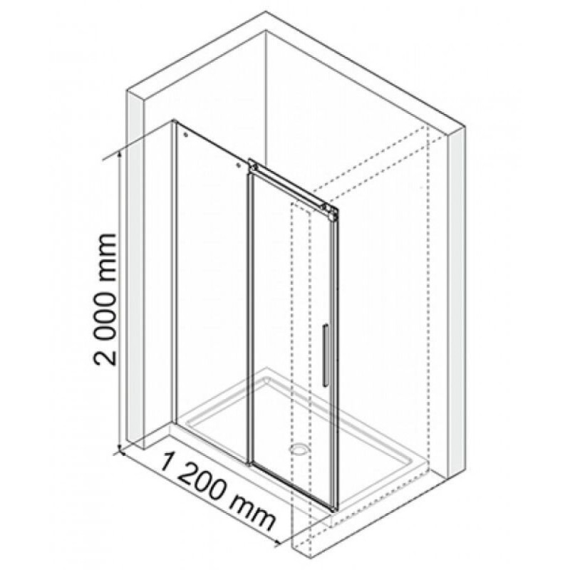 Душевая дверь WasserKRAFT 15R05 120 х 200 см