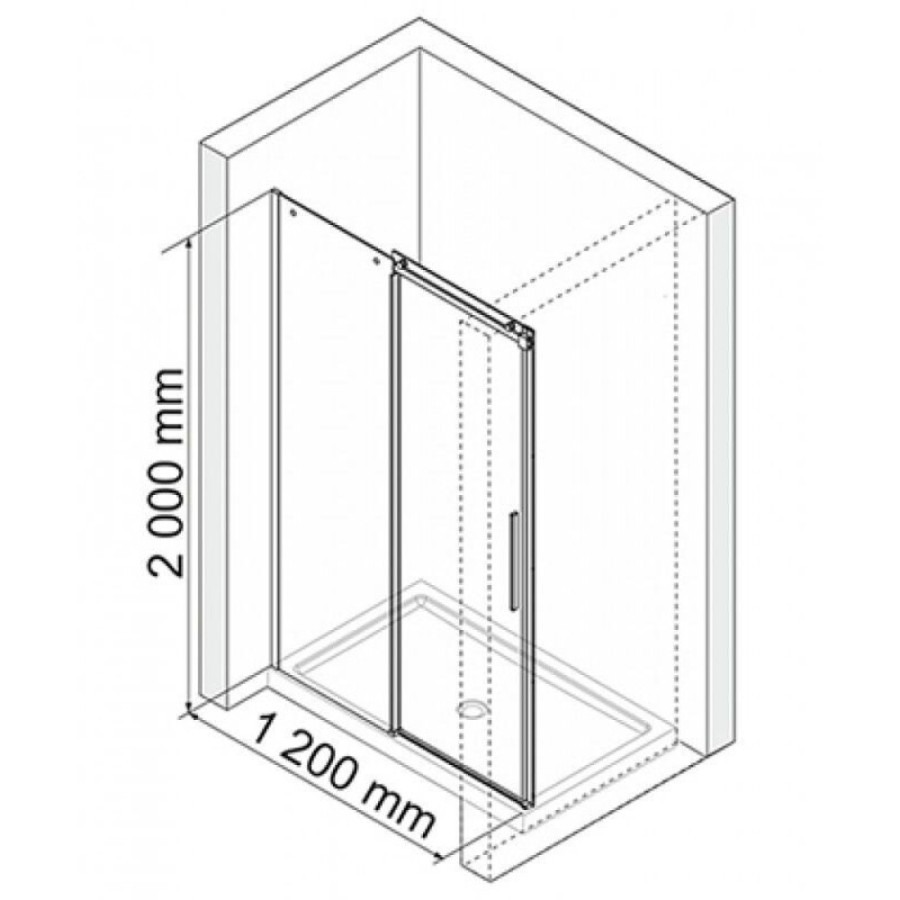 Душевая дверь WasserKRAFT 15R05 120 х 200 см
