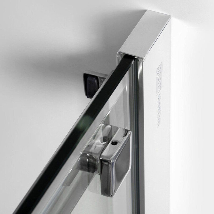 Душевой уголок WasserKRAFT Alme 15R10, 100 х 120 см, стекло прозрачное, профиль хром